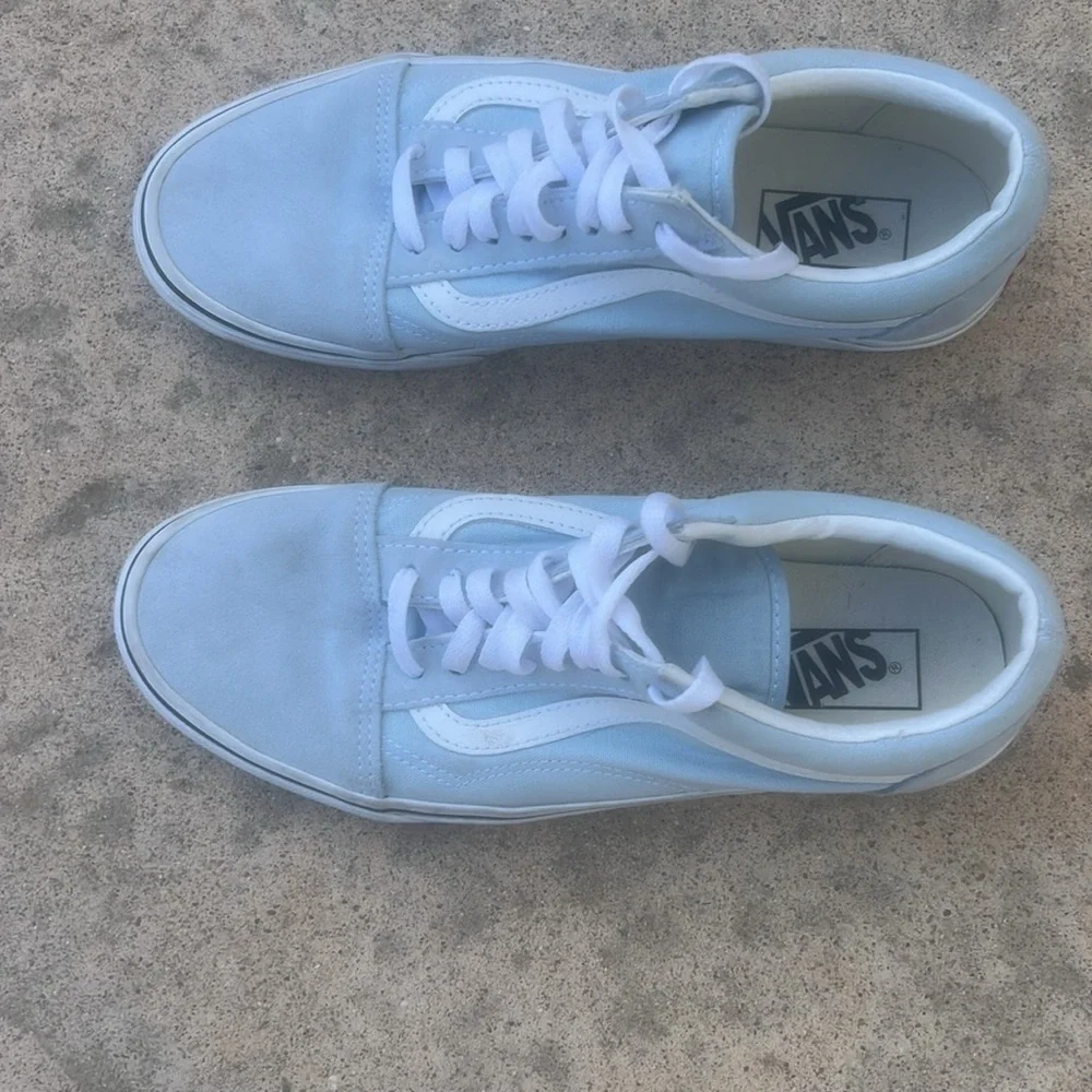 VANS Unisex Light Blue Old Skool Sneakers Women's Size 10 Men's Size 8.5